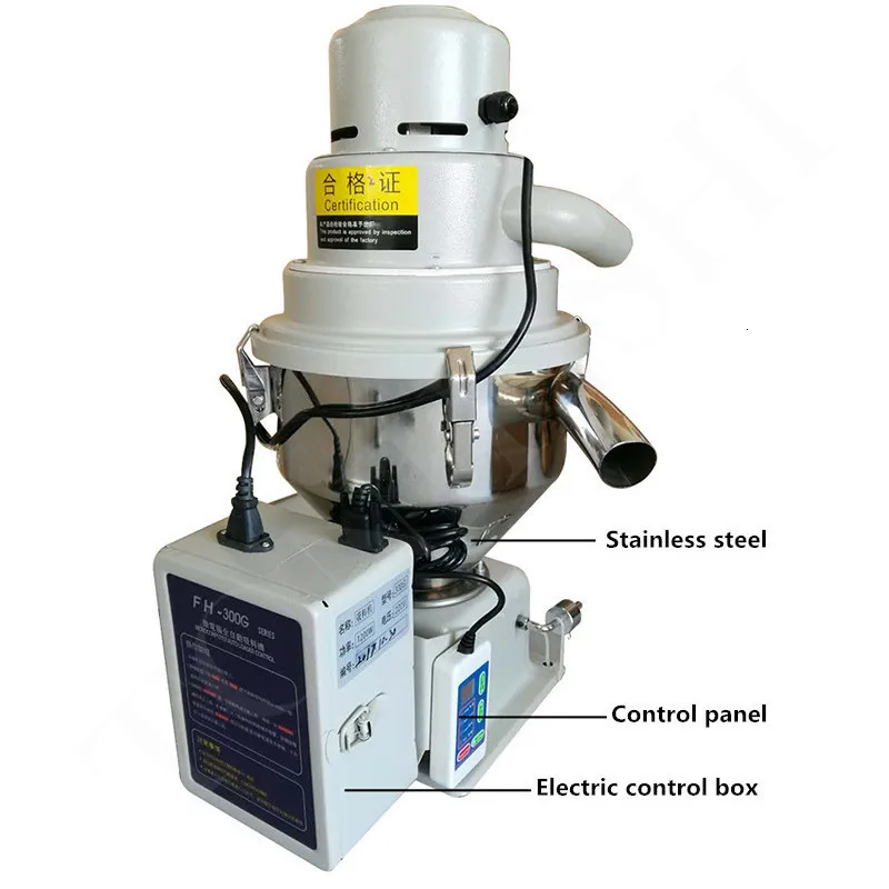 

220V Auto Feeder Automatic plastic particle vacuum feeding machine 300KG/T 7.5L for injection molding machine