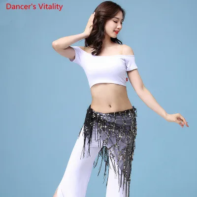 New style Belly dance costumes sequins tassel indian belly dance hip scarf for women belly dancing belt 11kinds of colors Black Gold