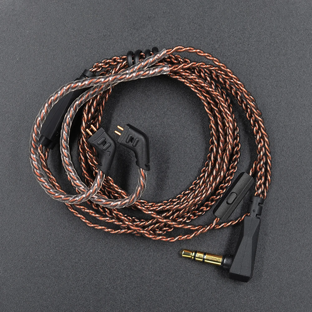 Стабильные аксессуары L Plug Замена обновление аудионаушники кабель с покрытием звук выделенный провод медь 0,75 мм 2 Pin для KZ ZS5 6