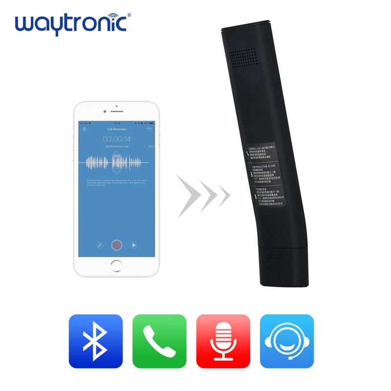 Портативный беспроводной Bluetooth диктофон для звонков приемник iPhone Android Запись