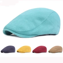 HT2904 береты ярких цветов плюща Газетчик плоская шапка весна осень головные уборы для мужчин и женщин Твердые художника шляпа Регулируемый берет Кепка