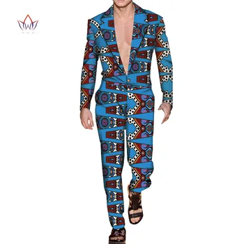 

Bazin Riche Men Jumpsuit Pants Sets African Clothing African Clothes Casual Men Long Sleeve Rompers Joggers Customize KG474