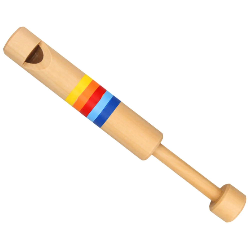 MoGist 1 Pieza Flauta Niños Instrumentos de Música Madera Piccolo Silbato de Instrumentos Musicales Madera Niños Juguete para el Aprendizaje Color Aleatorio 
