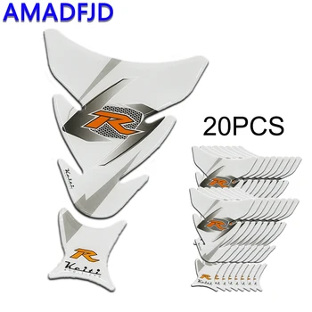 

AMADFJD 20pcs white motorcycle tankpad stickers protector tank moto decals tank sticker car motorbike tank pad