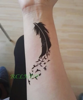 

Waterproof Temporary Tattoo Sticker henna bird feather body art tatto flash tatoo fake tattoos for girl women men