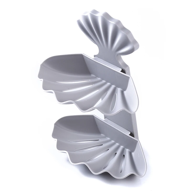 Creative Asphalt Soap Box Without Perforation Double Bathroom Toilet Personality Portable Shell Double Soap Shelving