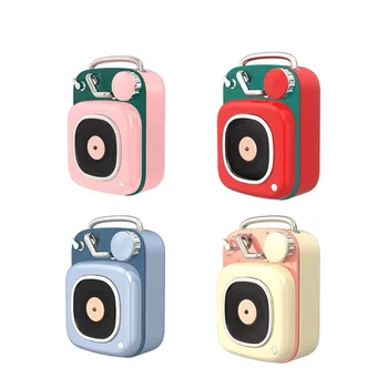 

Retro Mini Audio Wireless Bluetooth 5.0 Dosmix Portable Bluetooth Speaker Built-in Microphone Aluminium Alloy Body Music Player