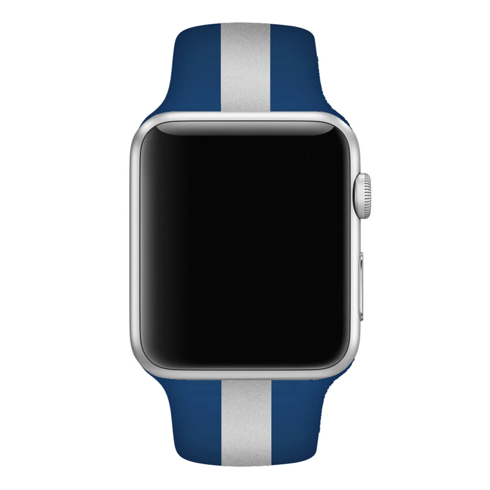 Ремешок спортивный для Apple Watch 40 44 мм series 5 4 3 2 1 силиконовый цветной мягкий сменный