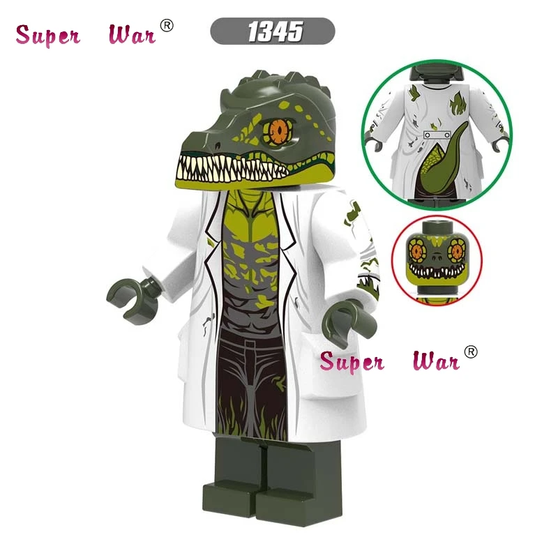 Одиночный фильм Marvel Lizard четыре Elementals Fire Wind Jonah MJ SpiderMan Mysterio IronMan вдали от дома Строительные кубики, детские игрушки - Цвет: XH1345