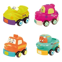 Детский мини-мультипликационный крутой маленький гараж, мягкая резиновая игрушка, автомобиль, инерционный автомобиль, набор, анти-осенняя игрушка, автомобиль, подарок, комплект из 4 предметов