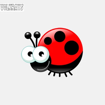 

Volkrays Cartoon Car Sticker Red Star Ladybug Accessories Reflective PVC Decal for Motorcycle Subaru Forester Octavia,7cm*9cm