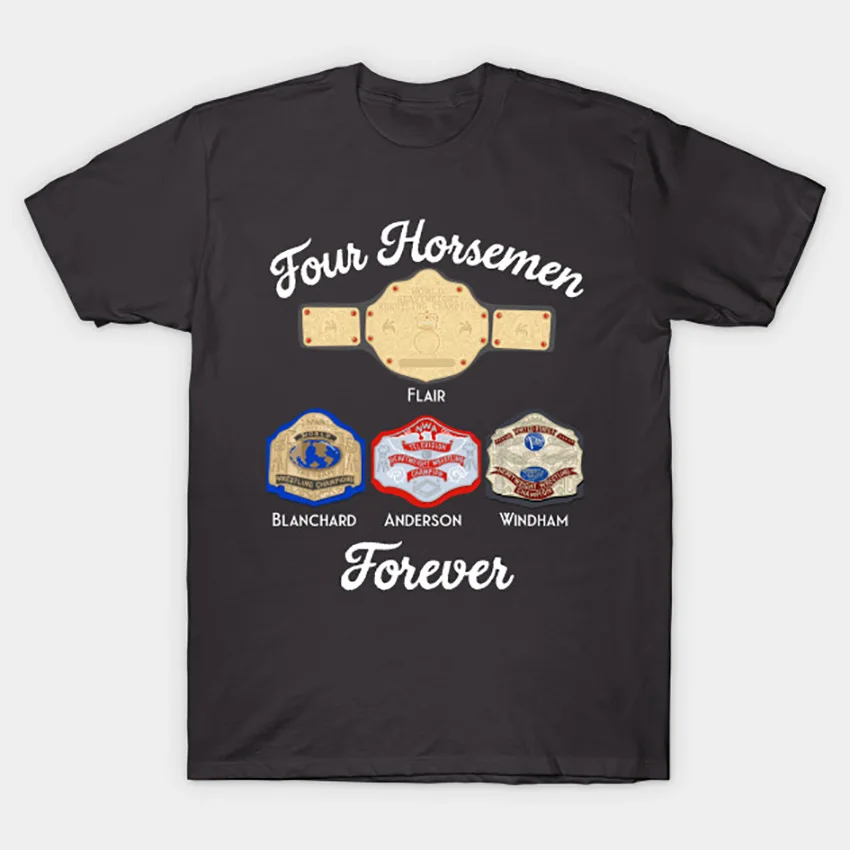 Темно-серый Футболка Four Horsemen Forever, футболка Four Horsemen, anderson blanchard, windham ric flair, barry tully, four horsemen arn - Цвет: Темно-серый