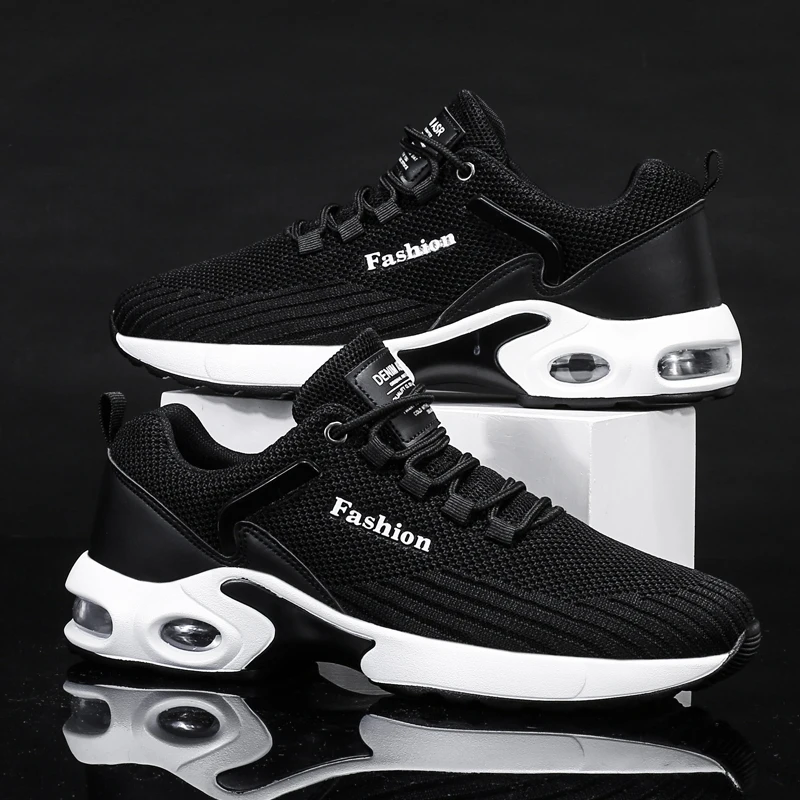 

Damyuan Men Lightweight Casual Running Shoes Shockproof Lack Up Breathable Male Sneakers Height Increase Walking Gym Shoes Man