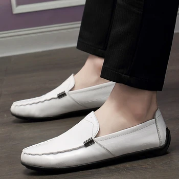 

Men Shoes loafers Comfortable Men Casual Shoes Genuine Leather Breathable Slip-on Footwear Walking Driving Shoes moccasins