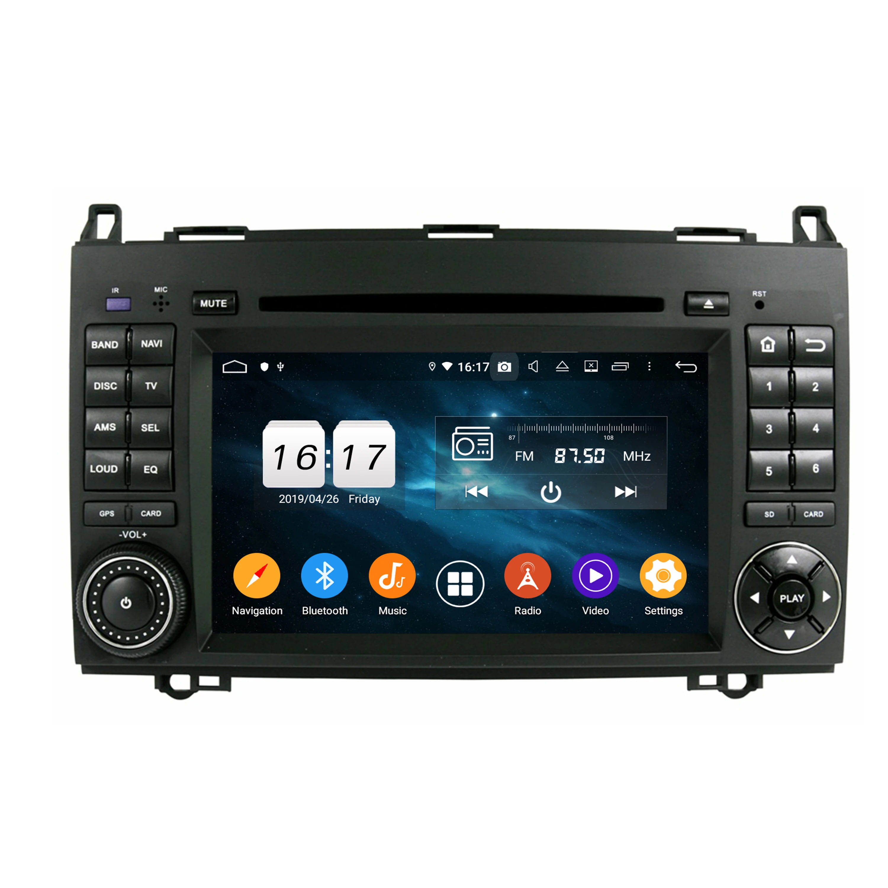 

KLYDE 7" 2 Din 8 Core Android 9.0 Car Radio For BENZ A-W169 B-W245 Viano Vito Multimedia Player Stereo Audio DVD Player