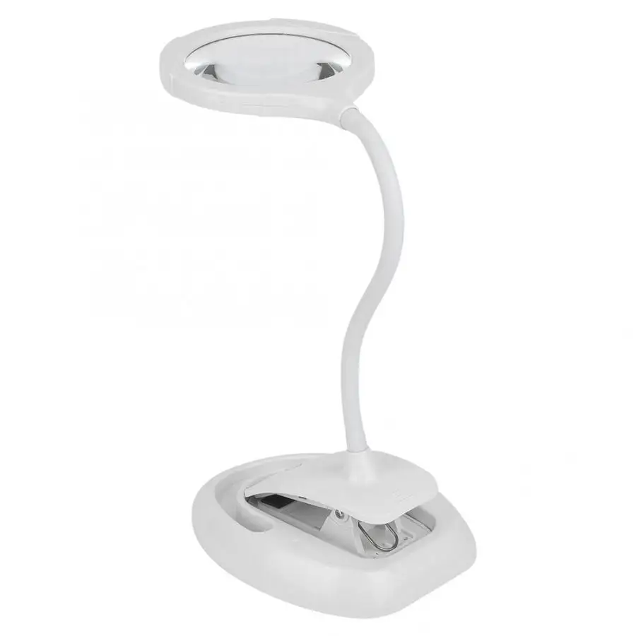 5/10X Magnifying Glass Reading Repairing Magnifier With 15 LED Light 210 Degree with Clip Desk Lamp | Инструменты