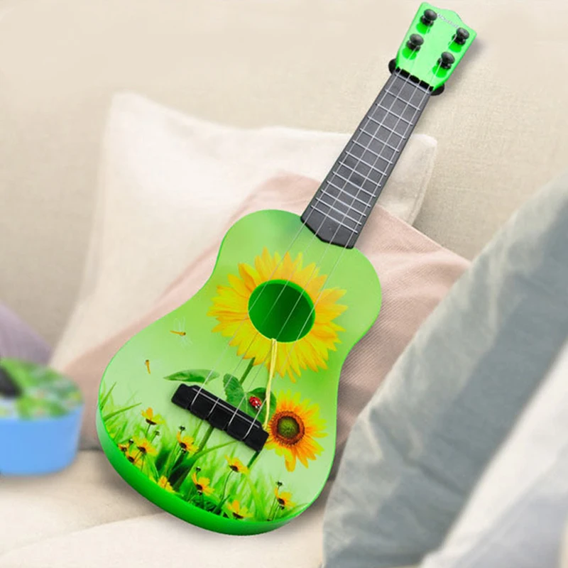 Забавный музыкальный инструмент для укулеле, Детская гитара Монтессори, игрушки для детей, школьная игра, обучающая игра, рождественский подарок, случайный цвет
