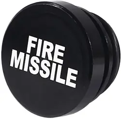 Universal No Smoking Car Cigarette Lighter Button Cover and Eject Plug Accessory (Black FIRE MISSILE)