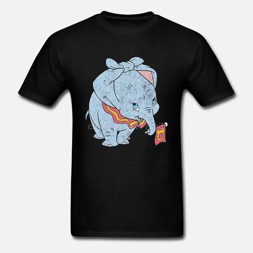 Zaraing Dumbo футболка весенне-летний хлопковый топ с короткими рукавами и круглым