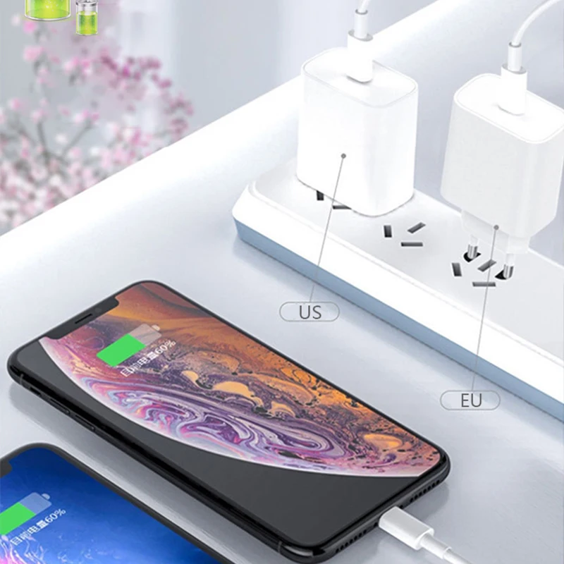VLAMPO PD 18 Вт быстрое зарядное устройство зарядная головка EU/US розетка для Apple iphone11 XR XS X 8 Планшет ipad Быстрая зарядка