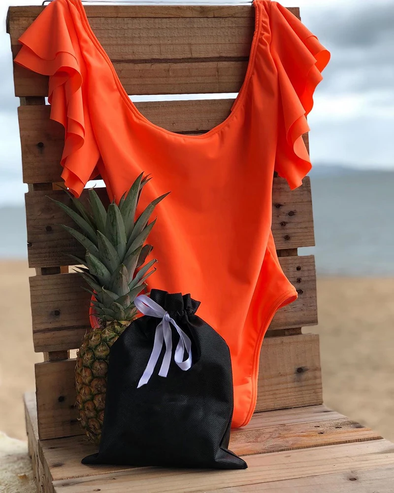 Новинка, сдельный купальник, сексуальный купальник с вырезами, женский купальник, купальный костюм, винтажная пляжная одежда, бандаж, монокини - Цвет: orange