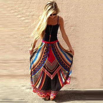 

Thailand Wind Pendulum Half-body Skirt Longuette Multicolor skirts womens moda coreana