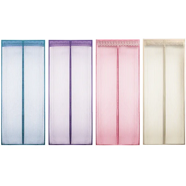 곤충을 차단하고 집안을 청량하게 유지하는 마그네틱 메쉬 그물 스크린 도어 커튼