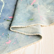 95% хлопок джинсовая ткань светло-голубой галстук краситель 1/2 метра 150 см в ширину