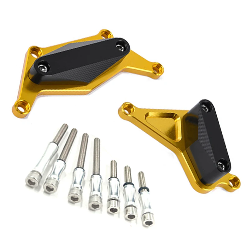 Gold Для Suzuki GSX-S750 GSXS GSR 750 2011- 2012 2013 14 15 16 чехол для статора двигателя защита от падения - Цвет: Gold