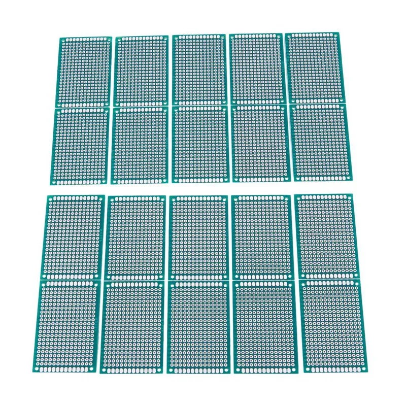 

ABSF 20pcs 4x6 cm Double Side DIY Prototype Circuit Breadboard PCB Universal Board
