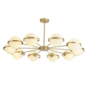 

Nordic magic beans lamp is contracted and contemporary bedroom whole sitting room, restaurant copper chandelier personality net