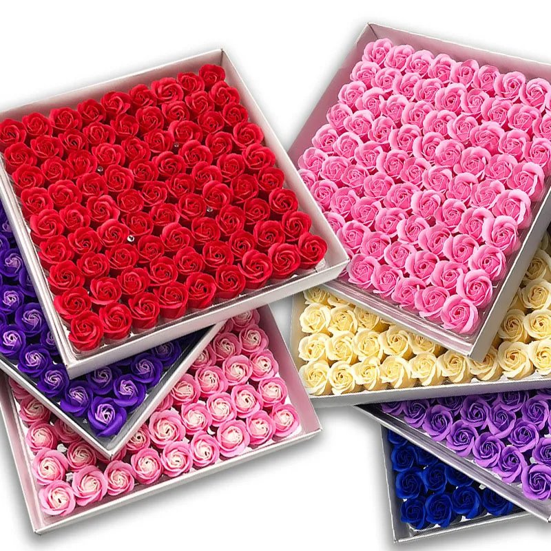 81 peças lote de rosa artificial flor
