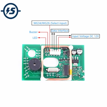 

RFID Wireless Reader Module 13.56MHz 125KHz Dual Frequency WG26 WG34 ID IC Card Reader