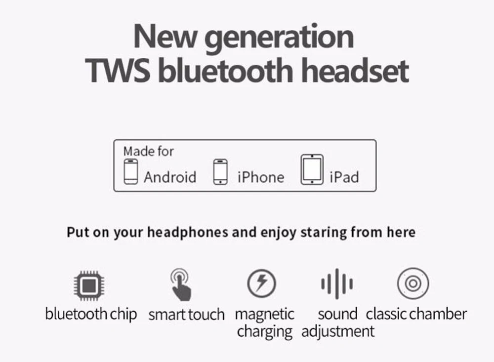Bluetooth наушники TWS, беспроводные наушники-вкладыши, светодиодный дисплей, спортивный бас, стерео игровая гарнитура для xiaomi huawei