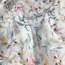 Высококачественная чистая льняная цифровая печать на ткани tissu Высококачественная юбка льняная ткань