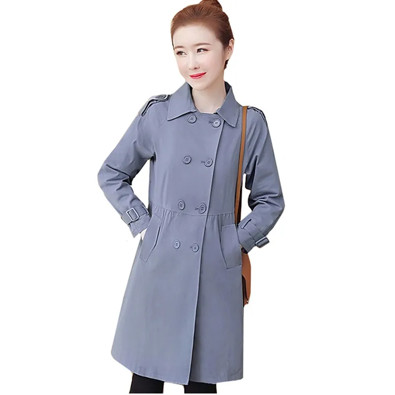 

Female Windbreaker 2019 New Spring Autumn Slim Elegant Women Coats Loose Casual Long Plus size Trench Coat Fashion clothing 3XL