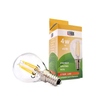 

LEDLUX LC1494C wire lamp Led with filament E14 G45 4W = 40W 360 degree warm white 2700K small ball bulb globe SKU-43001