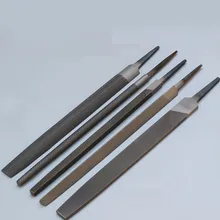 Jeu de limes industrielles en acier de 6 pouces, plates/rondes/demi rondes/triangles/carrées pour le meulage et le polissage, 5 pièces