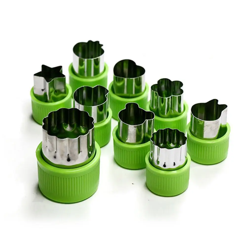 

Food Decor Cute Shaper Durable Kitchen Tool Cutter Cutting Set 9 Vegetable Cutter DIY Fruit Cutting Set Cake Pcs Mold / T4S4