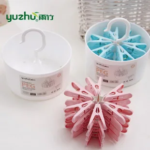 Manufacturers Direct Selling Underwear Socks Break Clamp Bracket 20 Head Balcony Drying Rack Wholesale Multi-Clip Windproof Plas