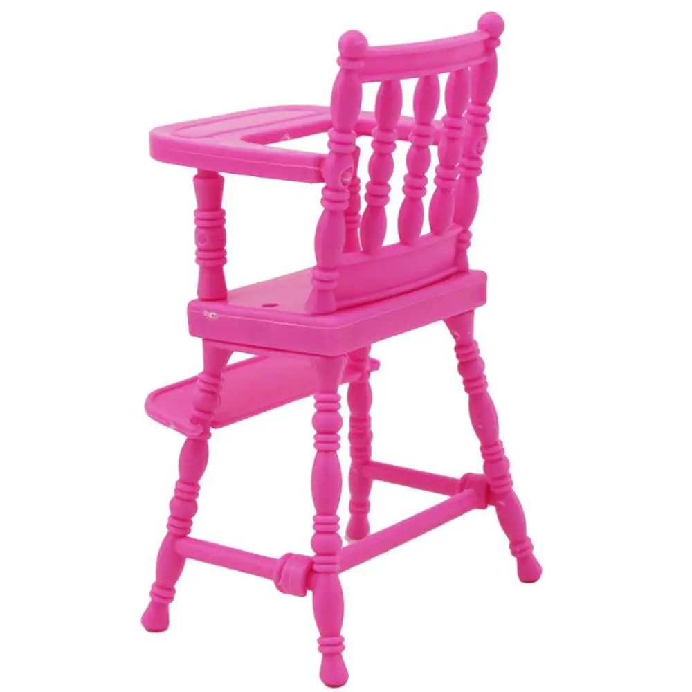 1 шт. розовый высокий стул Детская столовая кукольный домик собрать мебель для