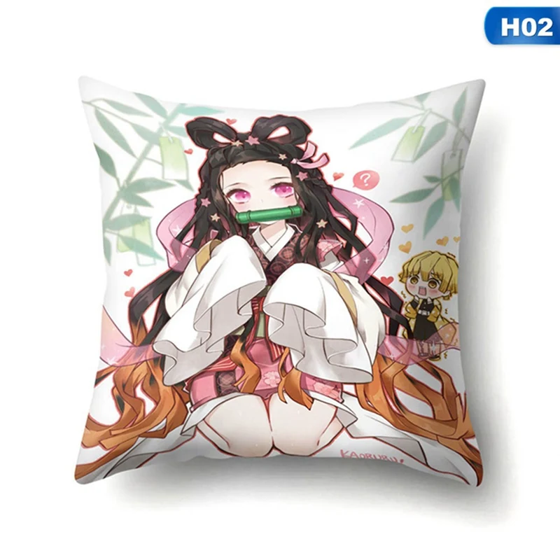 Demon Slayer Kimetsu No Yaiba аниме Двусторонняя Подушка Чехол для подушки
