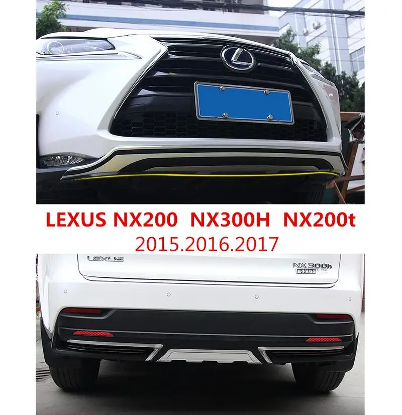

For Auto BUMPER GUARD For LEXUS NX200t NX300h NX200 2015.2016.2017 High Quality ABS Guard Plate Front+Rear Car Accessories