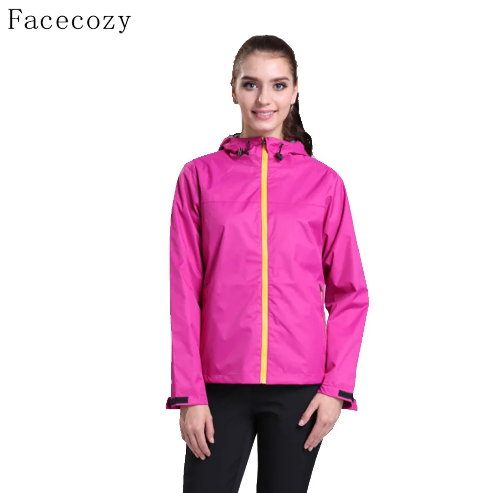 Женская ветрозащитная флисовая куртка Facecozy зимняя дышащая однотонная для