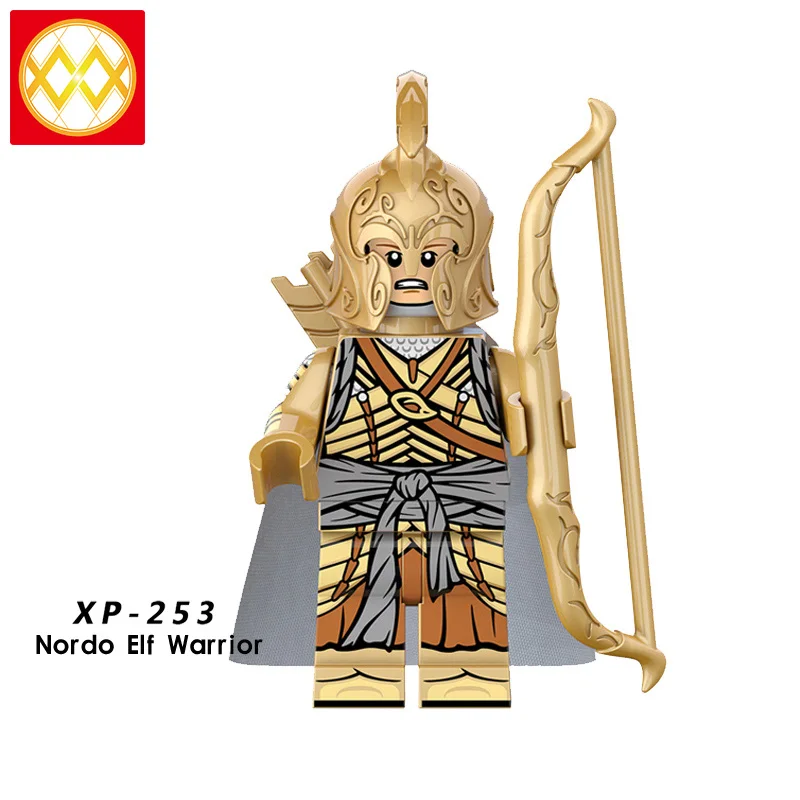 20 PCS/LOT KT1032 The Lord Of The Rings Classic Medieval Knight Noldo Warrior Golodh Action Building Blocks Toys For Children - Цвет: Цвет: желтый