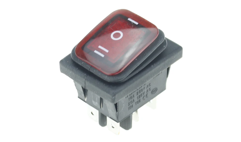 1 шт. вкл/выкл на 30A/250V Heavy Duty 6-контактный DPDT IP67 Водонепроницаемый авто лодка морской перекидной переключатель выключатель с точечной светодиодный 12V 220V 27x22 мм