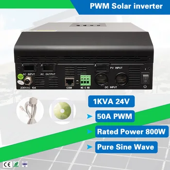 

High Efficiency 1KVA 12VDC Pure Sine Wave Hybrid Solar Inverter with Built-in PWM Solar Charge Controller