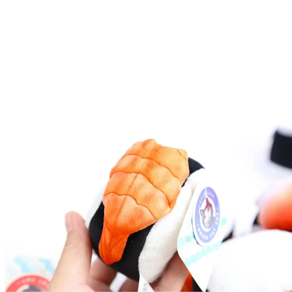 Teething Dog Funny Cute Sushi Shaped Interactive Squeaky Toys Chew Toy Catnip Pillows Cat Mint Toys 