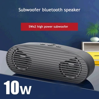 

High Power10W Bluetooth Speaker Waterproof Portable Column For PC Computer Speakers Subwoofer Boom box Music Center Radio