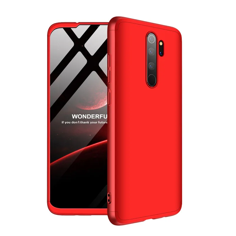 Армированный стекло чехол для redmi-note-8t xiaomi redmi note 8(8 t) pro чехол на ксиоми редми нот 8 про 8t Жесткий ПК, противоударный бампер чехол s note 8 t redmi note8 pro чехол редми нот 8про чехол note 8 pro case - Цвет: Red Case